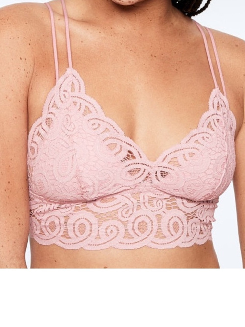 Victoria’s Secret PINK Pink Lace Bralette Size Medium
